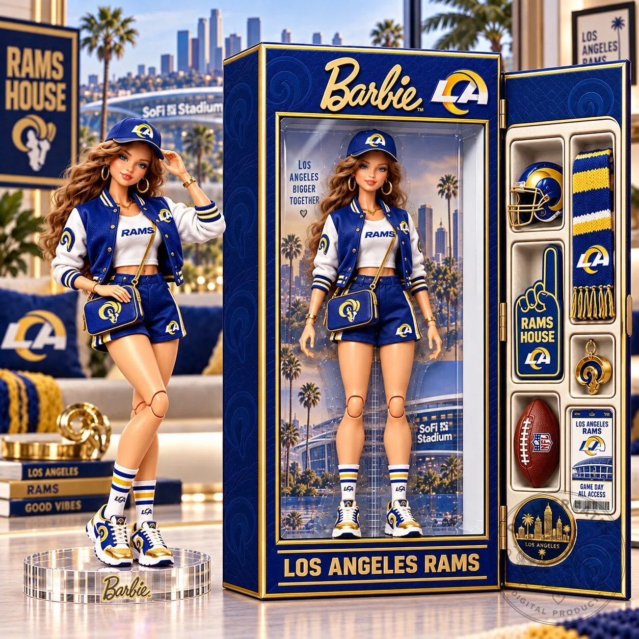 Barbie Los Angeles Rams Collectible Doll with Accessories