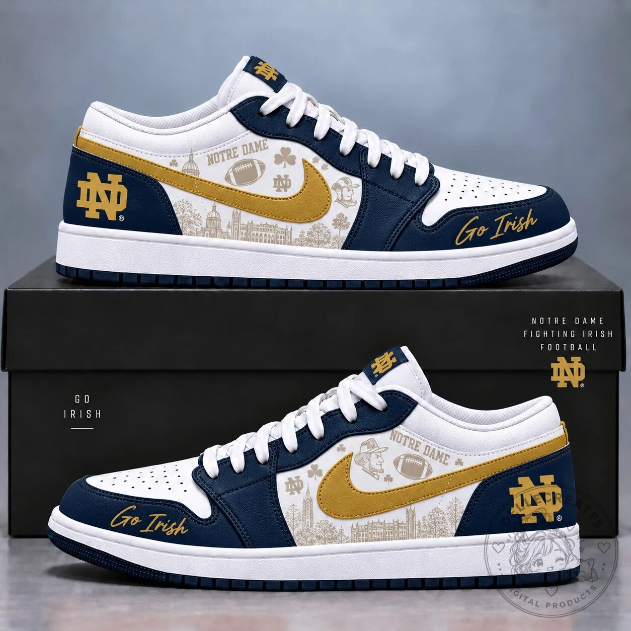 Notre Dame Fighting Irish Football Team Custom Sneakers
