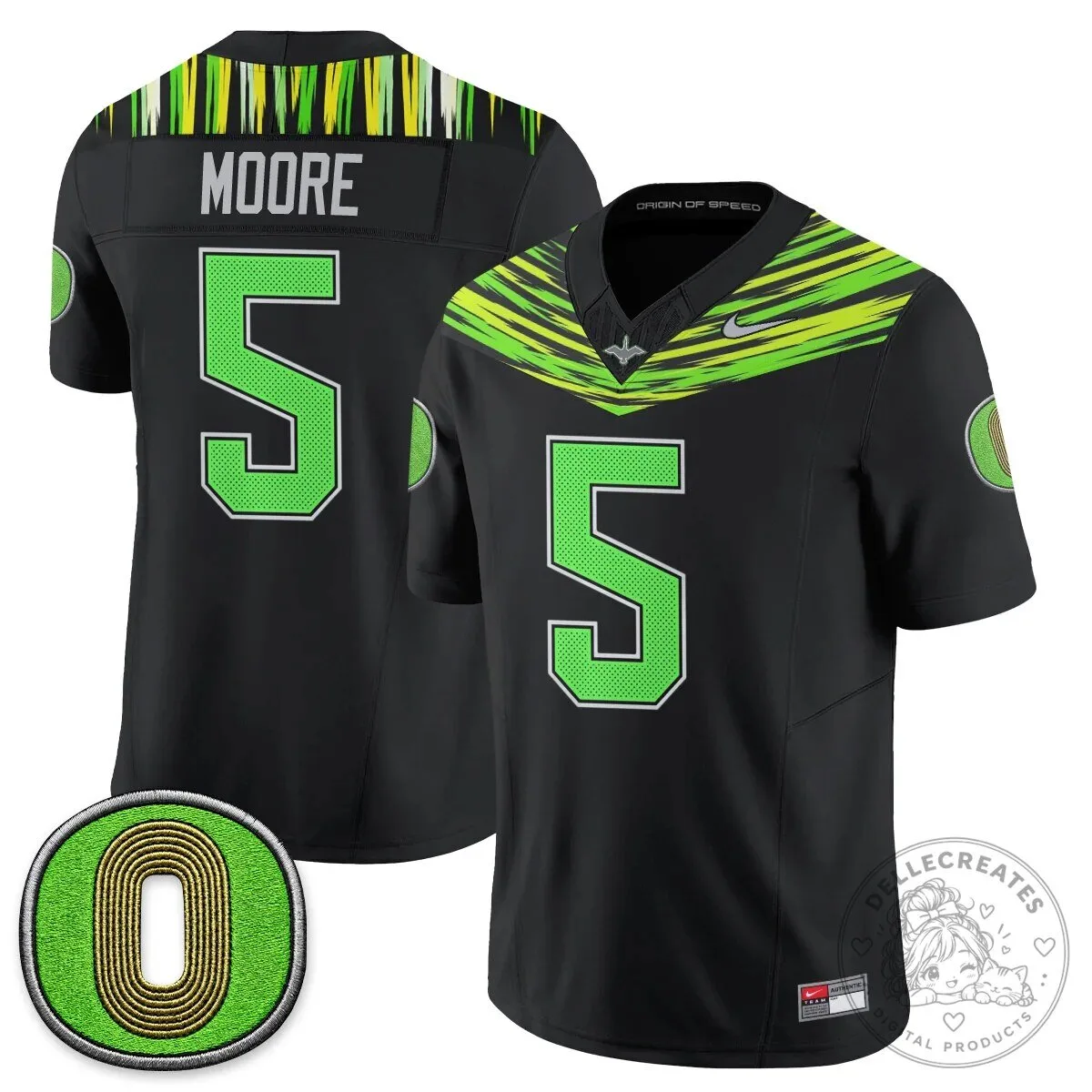 Oregon Ducks Origin of Speed Football Jersey