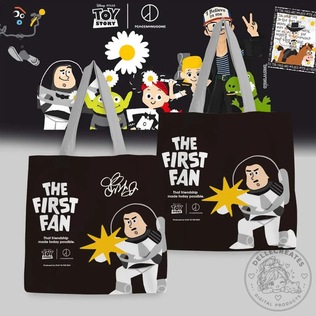 ,.G-Dragon’s PEACEMINUSONE x TOY STORY Tote bag ,.G-Dragon’s PEACEMINUSONE x TOY STORY Tote bag