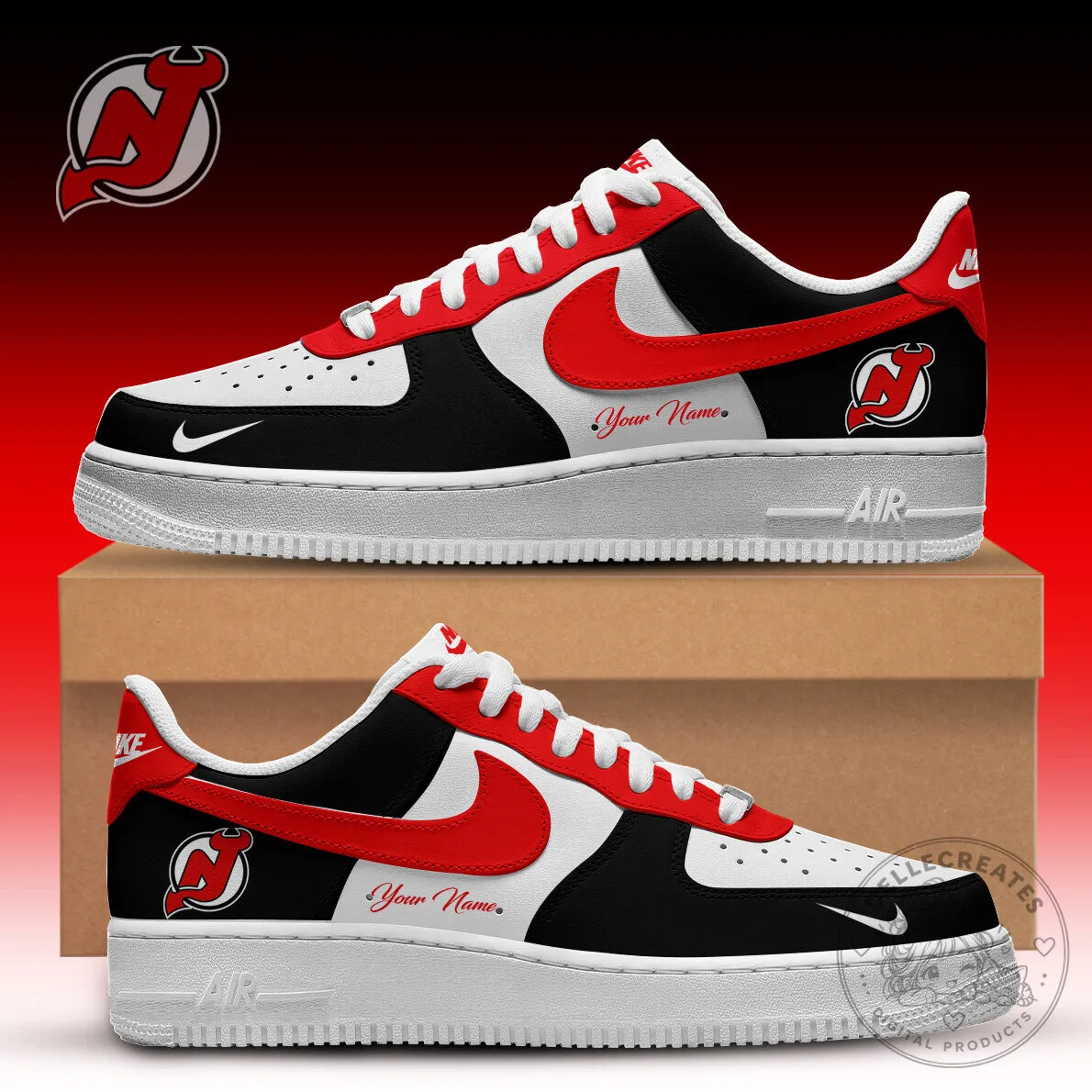 , New Jersey Devils x SANA x Devils | Fanatics Fest Edition Nike Air Force 1 Low Custom for Fans
