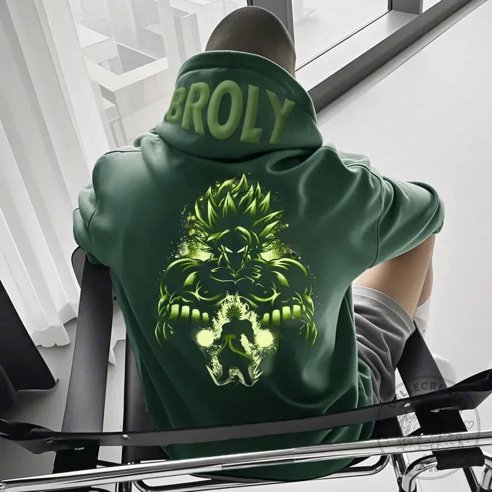 Legendary Super Saiyan Broly Anime Character Hoodie from Dragon Ball Z