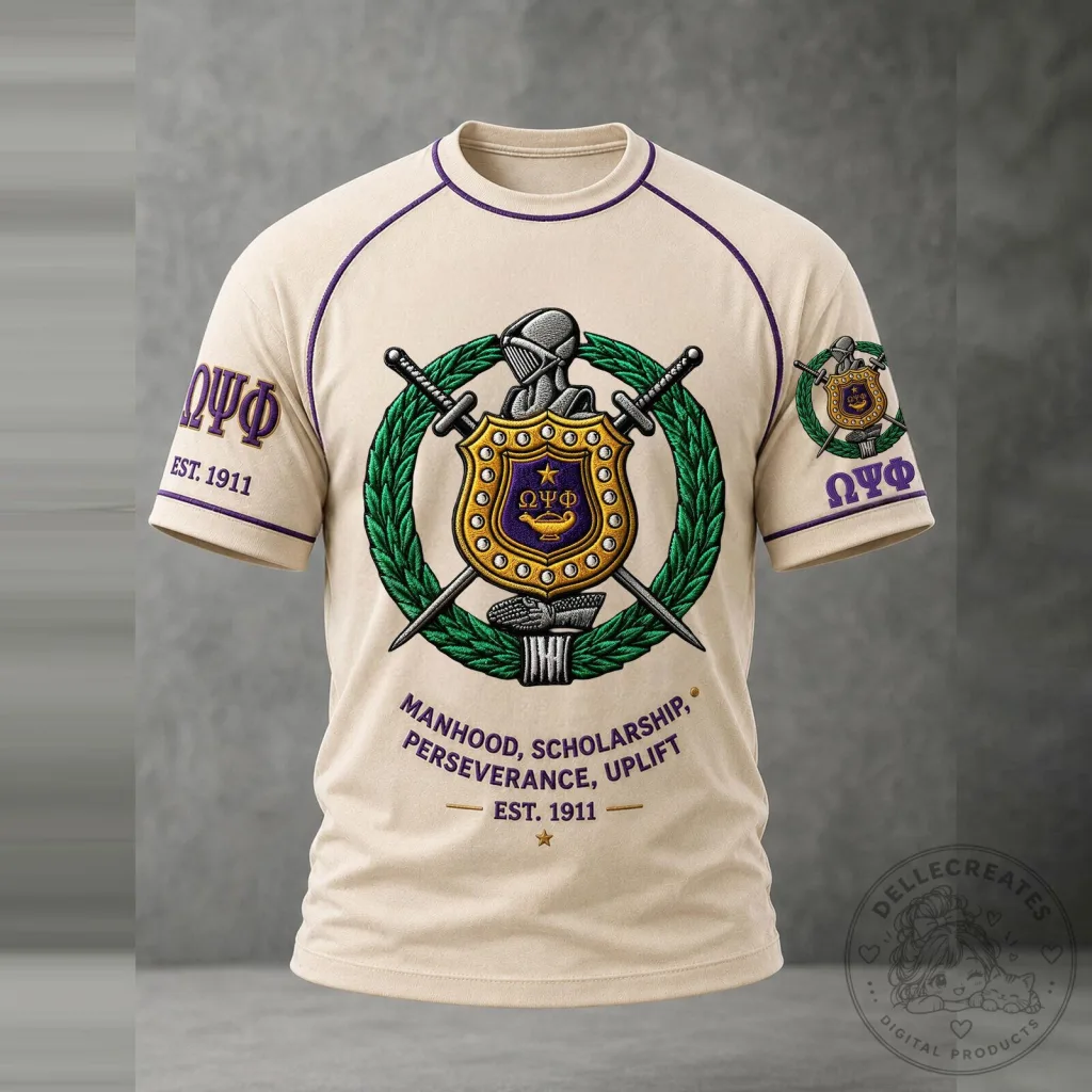 Omega Psi Phi Fraternity Manhood Scholarship Perseverance Uplift T-Shirt Omega Psi Phi Fraternity Manhood Scholarship Perseverance Uplift T-Shirt