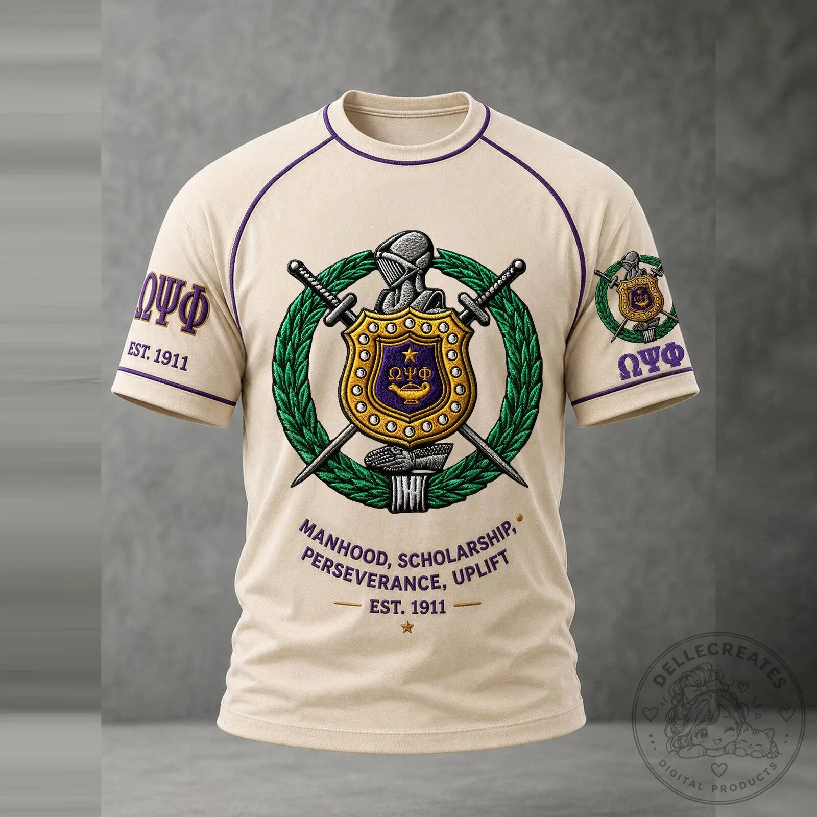 Omega Psi Phi Fraternity Manhood Scholarship Perseverance Uplift T-Shirt