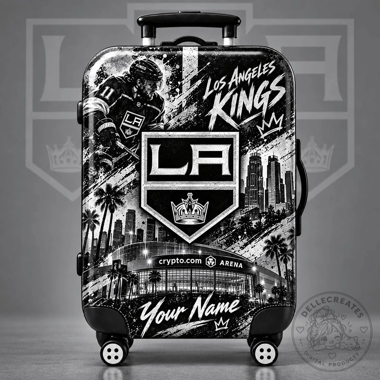 Los Angeles Kings Personalized Arena Pride Suitcase Luggage