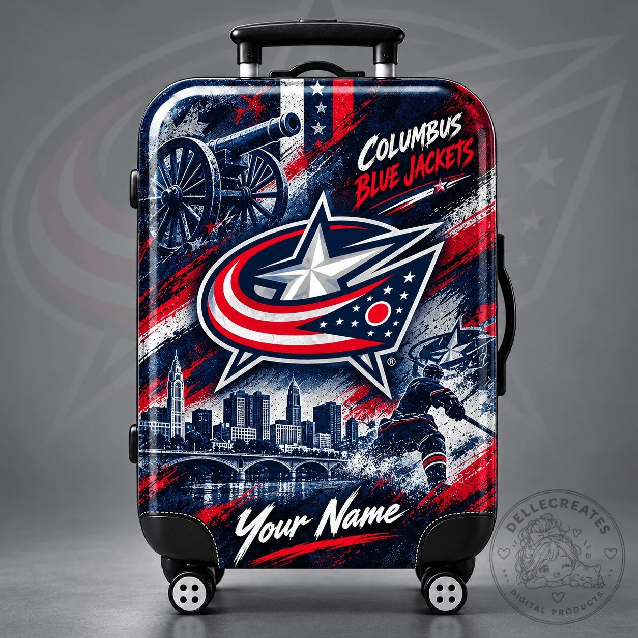 Columbus Blue Jackets National Hockey League Personalized Arena Pride Luggage