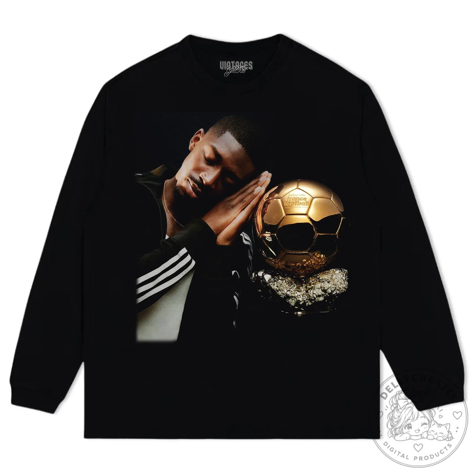 Ousmane Dembélé Footballer Golden Ball France Soccer T-Shirt 16 Ousmane Dembélé Footballer Golden Ball France Soccer T-Shirt