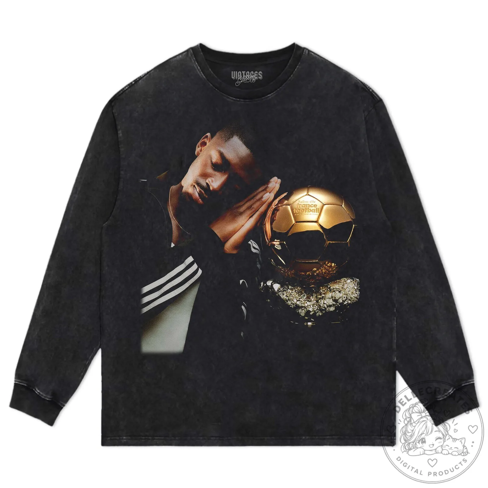 Ousmane Dembélé Footballer Golden Ball France Soccer T-Shirt 22 Ousmane Dembélé Footballer Golden Ball France Soccer T-Shirt
