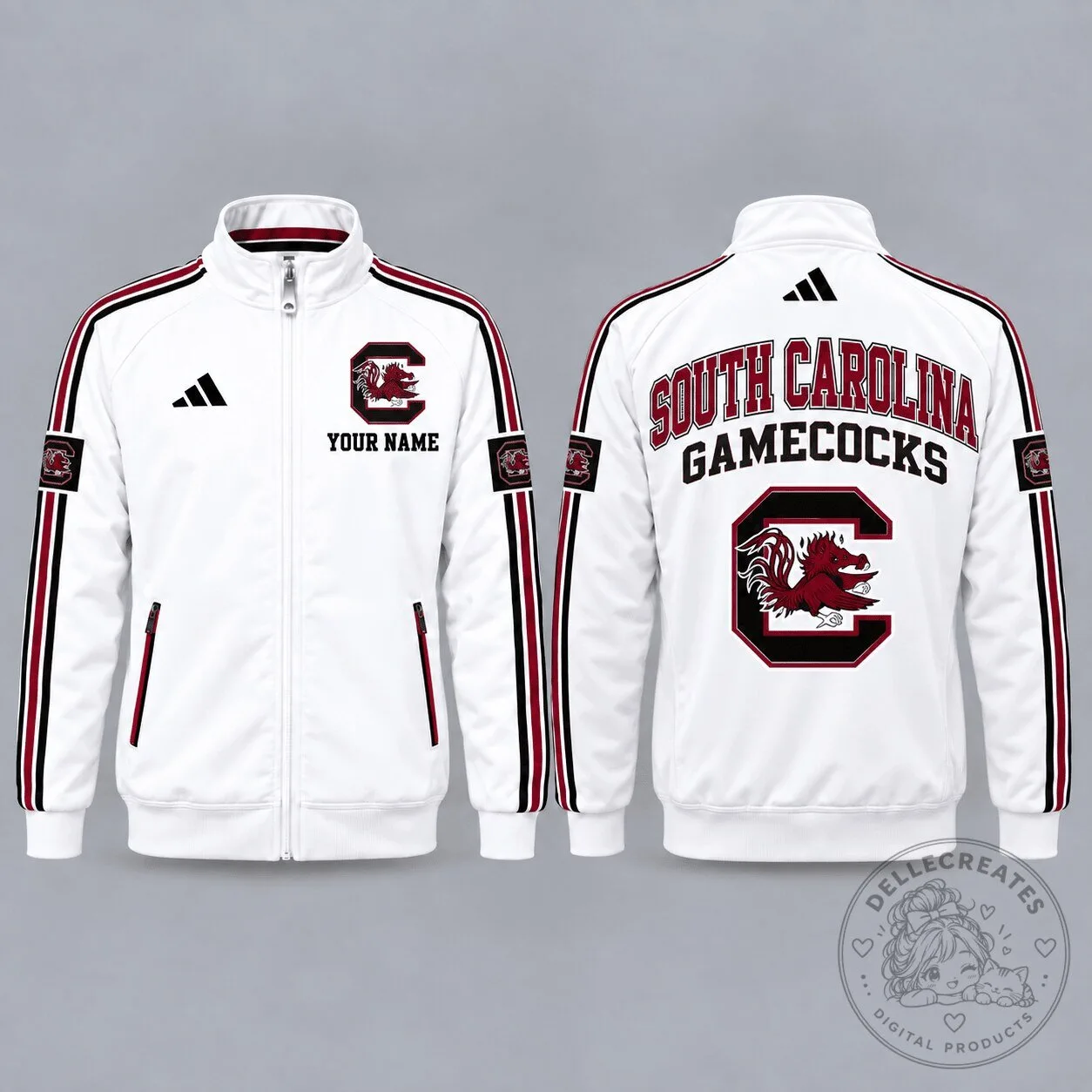 South Carolina Gamecocks Personalized Full-Zip Casual Jacket
