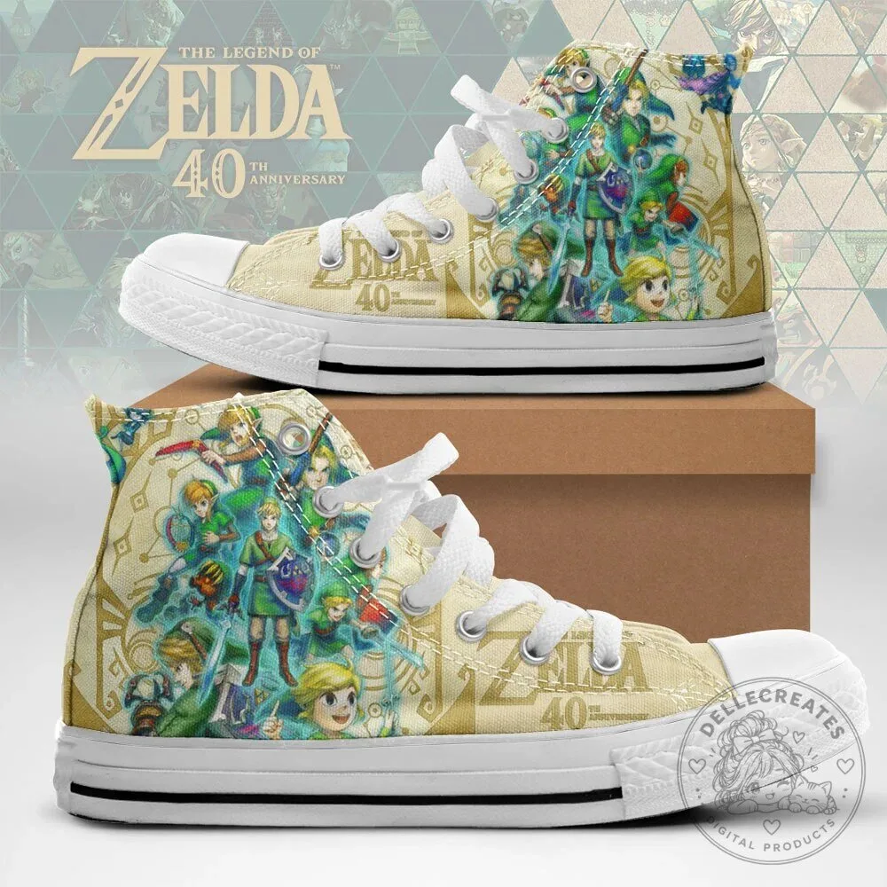 High Top Canvas Shoes for the 40th Anniversary of The Legend of Zelda