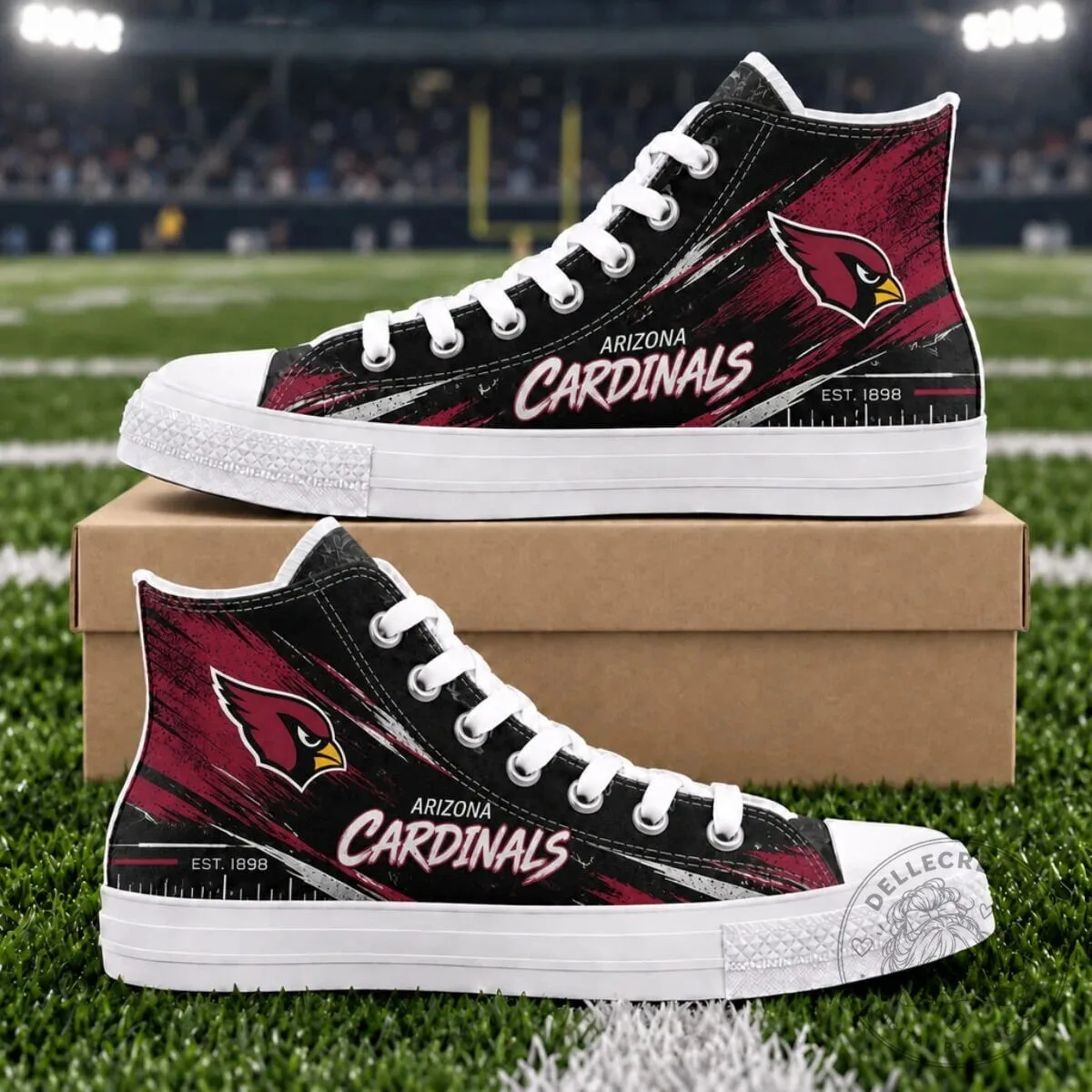 Arizona Cardinals High Top Canvas Sneakers for Football Fans