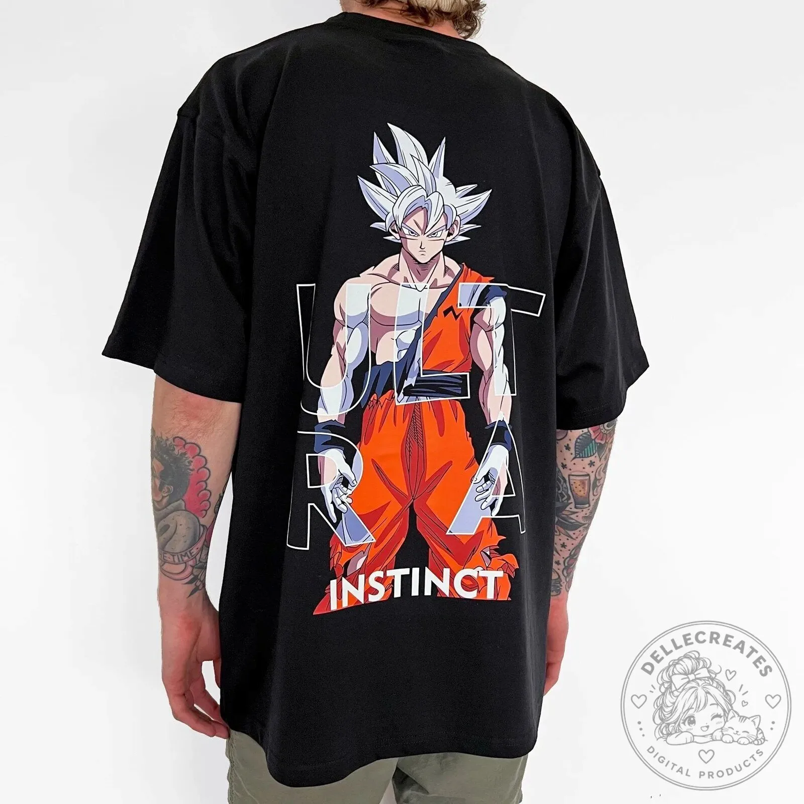 Dragon Ball Super Goku Ultra Instinct Oversized Graphic T-Shirt