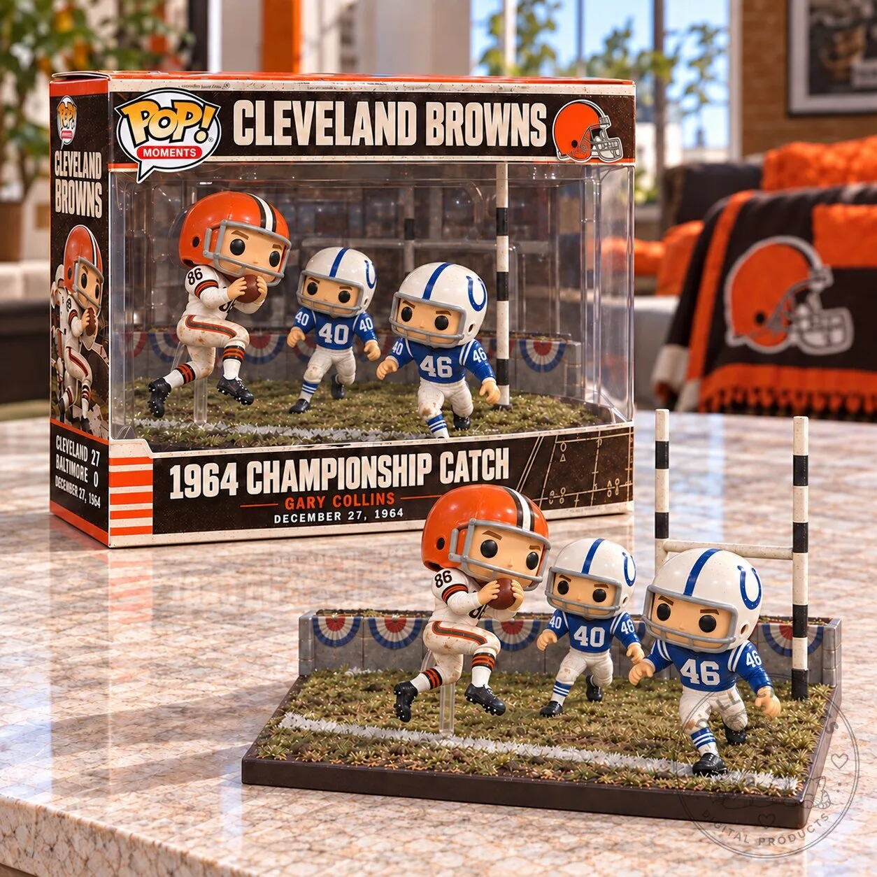 Cleveland Browns 1964 Championship Catch Gary Collins Football Funko Pop Figurine
