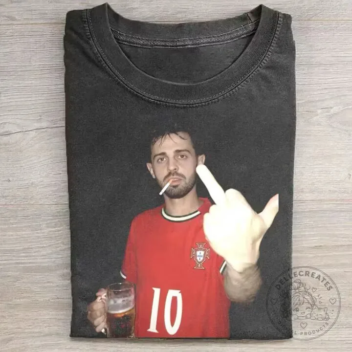 Middle Finger T-Shirt featuring Bernardo Silva, Portugal Football Star