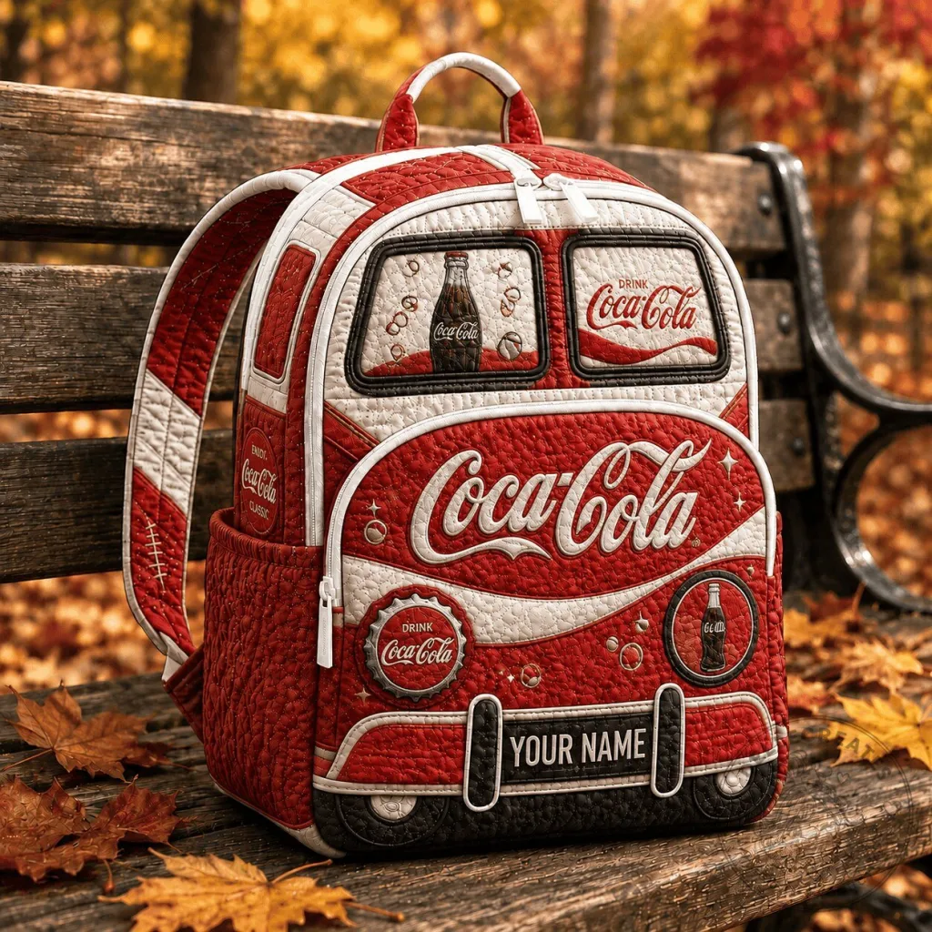 Coca-Cola Quilted Backpack Drink Coca-Cola Classic Red And White Bag Coca-Cola Quilted Backpack Drink Coca-Cola Classic Red And White Bag