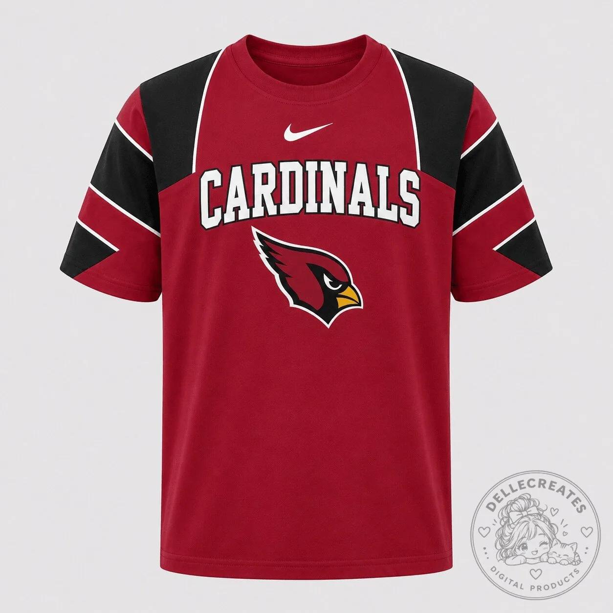 Arizona Cardinals Football Team Red and Black Fan Apparel T-Shirt 2 Arizona Cardinals Football Team Red and Black Fan Apparel T-Shirt