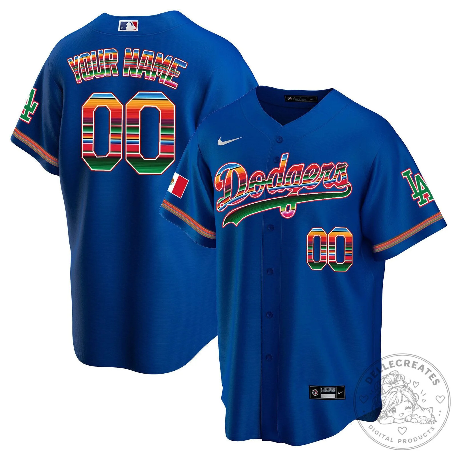 Dodgers Mexico City Series Custom White Baseball Jersey 19 Dodgers Mexico City Series Custom White Baseball Jersey