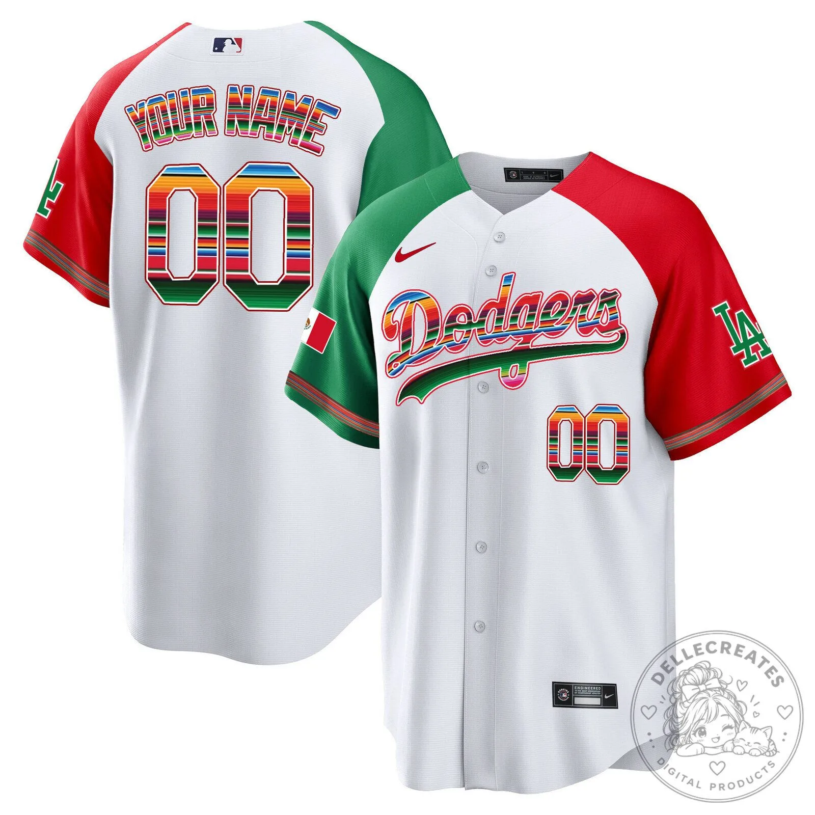Dodgers Mexico City Series Custom White Baseball Jersey 21 Dodgers Mexico City Series Custom White Baseball Jersey