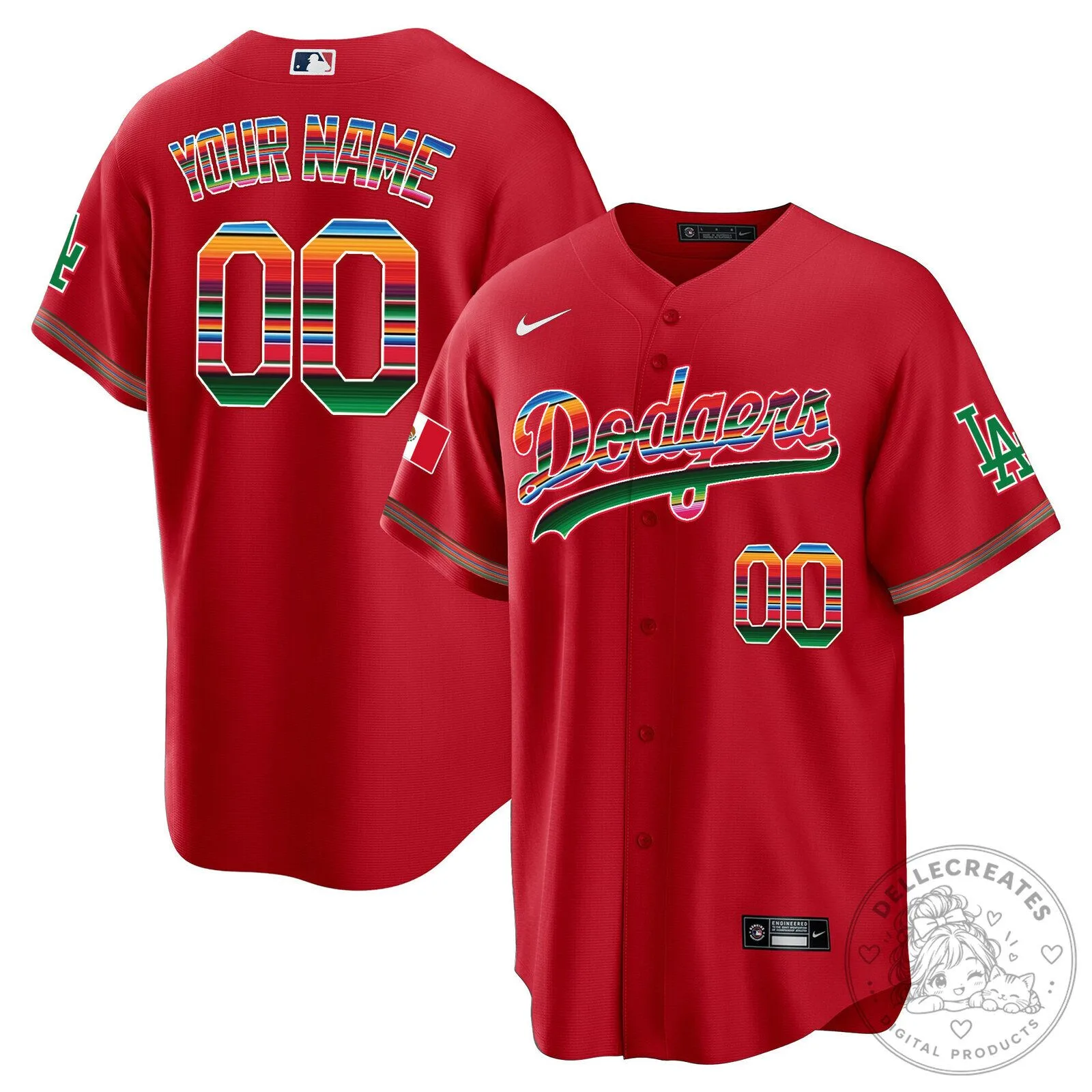 Dodgers Mexico City Series Custom White Baseball Jersey 23 Dodgers Mexico City Series Custom White Baseball Jersey