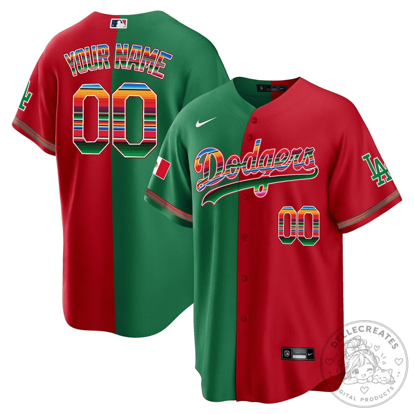 Dodgers Mexico City Series Custom White Baseball Jersey 24 Dodgers Mexico City Series Custom White Baseball Jersey