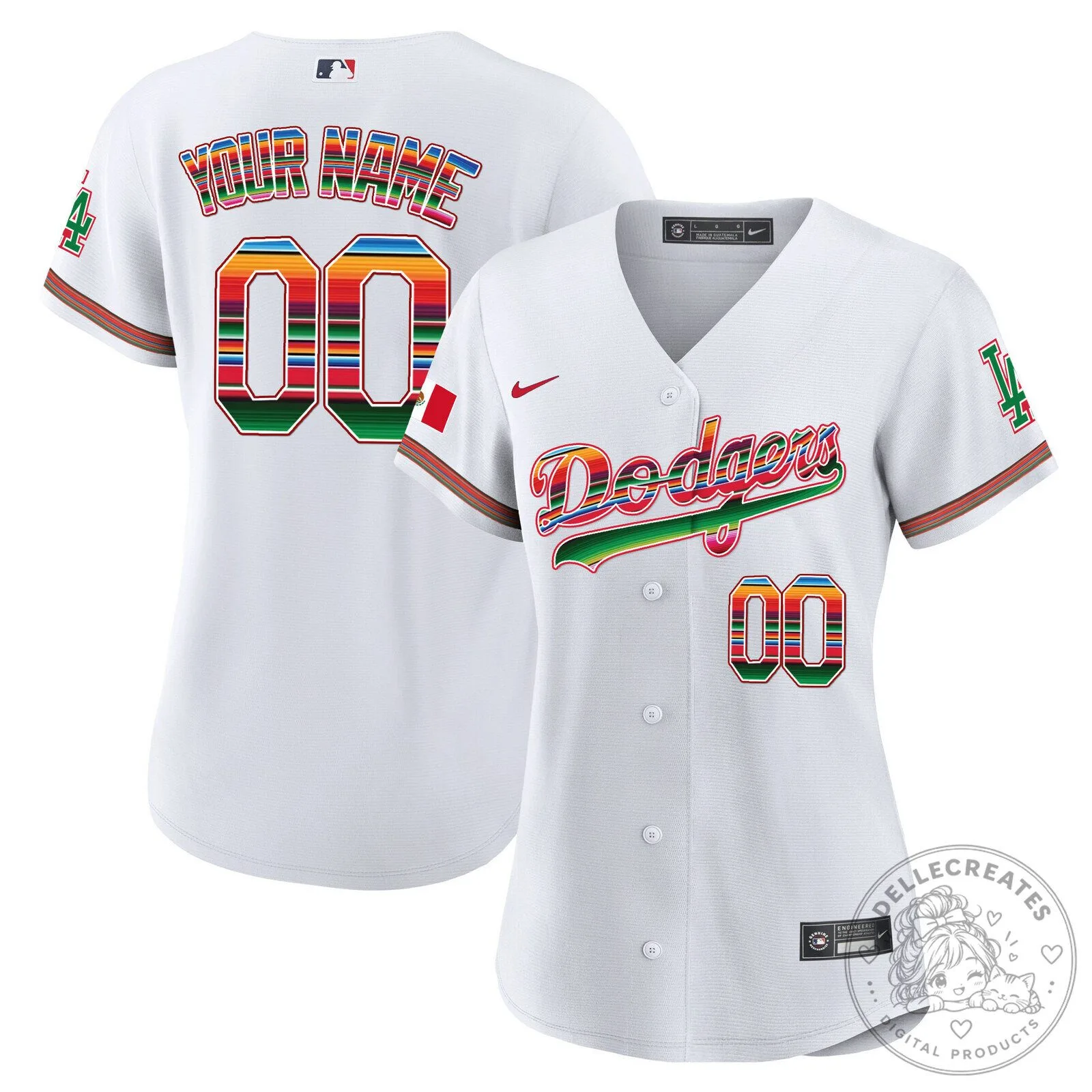Dodgers Mexico City Series Custom White Baseball Jersey 25 Dodgers Mexico City Series Custom White Baseball Jersey