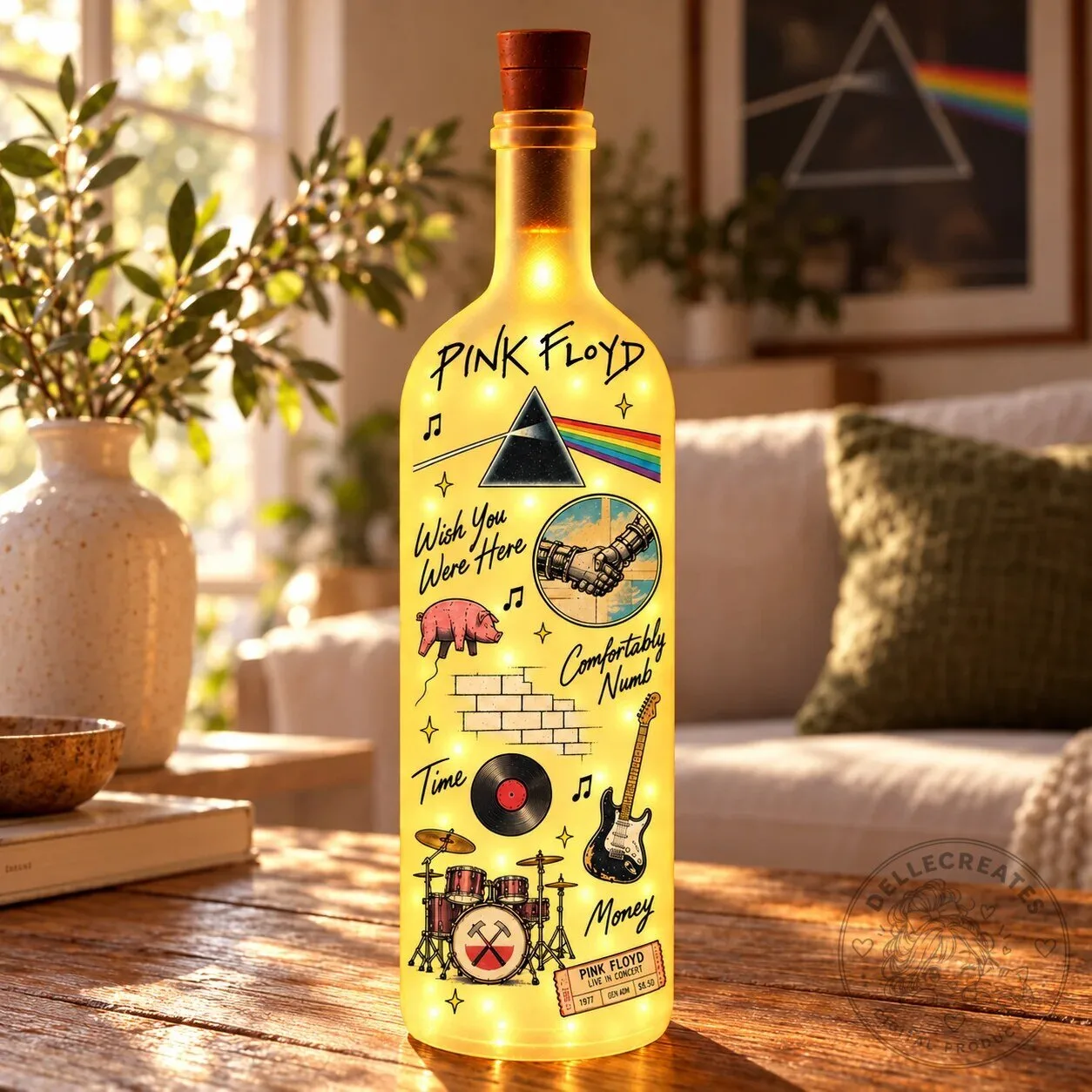 Pink Floyd Dark Side of the Moon Wish You Were Here Lighted Bottle Lamp 8 Pink Floyd Dark Side of the Moon Wish You Were Here Lighted Bottle Lamp