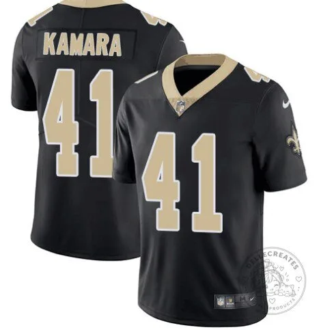 New Orleans Saints Black Jersey for Alvin Kamara, Football Fan Apparel