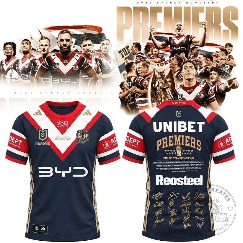 2026 Rugby League Football Jersey - Sydney Roosters Premiers 1 2026 Rugby League Football Jersey - Sydney Roosters Premiers
