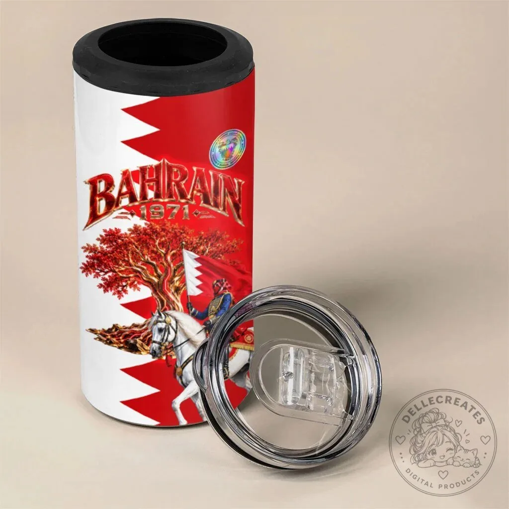 Bahrain National Day Cultural Emblem Flag Horse Knight Can Cooler Tumbler 9 Bahrain National Day Cultural Emblem Flag Horse Knight Can Cooler Tumbler