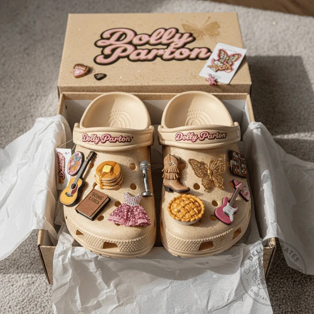 Dolly Parton Premium Crocs Clogs Shoes with Jibbitz Charms