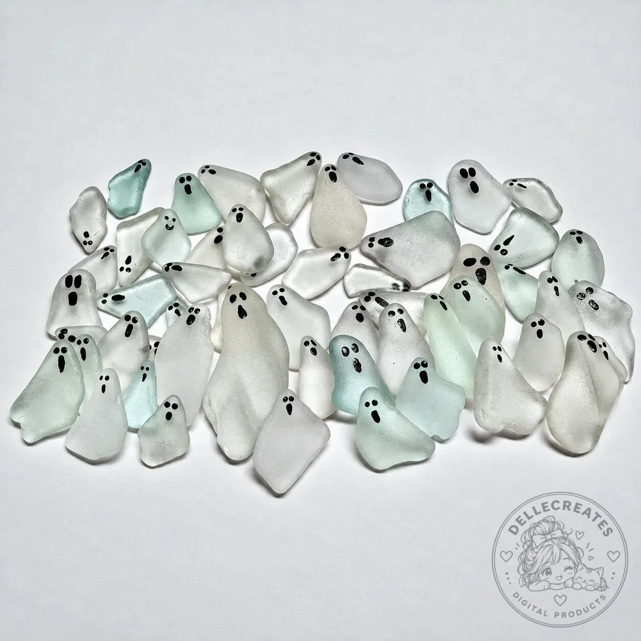 Lake Michigan Sea Glass Ghosts Halloween Decoration