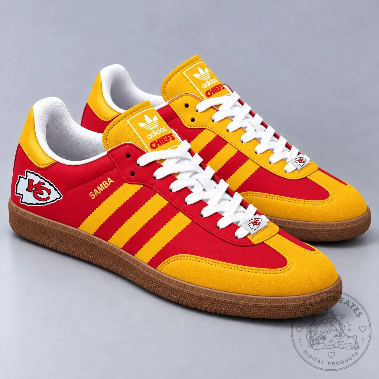 Kansas City Chiefs National Football League Red Yellow Samba Style Sneakers Shoes