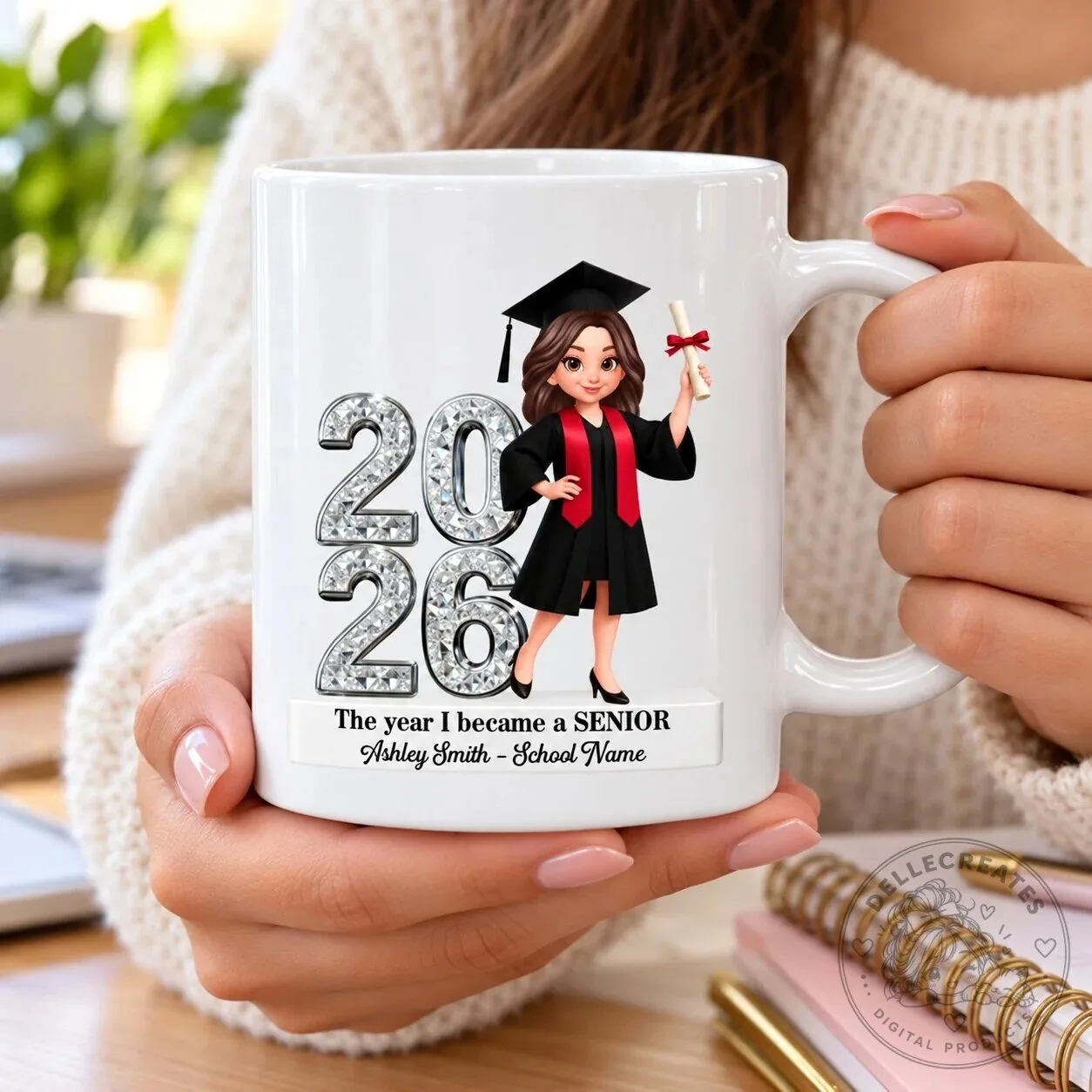 Personalized Senior 2026 Graduation Mug - Custom Name High School College Graduate Gift