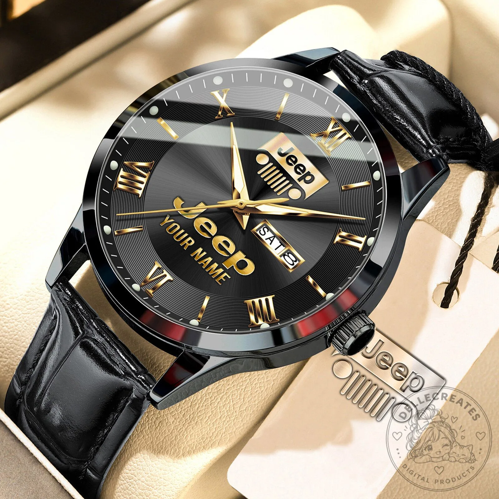 Jeep Custom Name Elegant Fashion Design Leather Strap Men's Watch 17 Jeep Custom Name Elegant Fashion Design Leather Strap Men