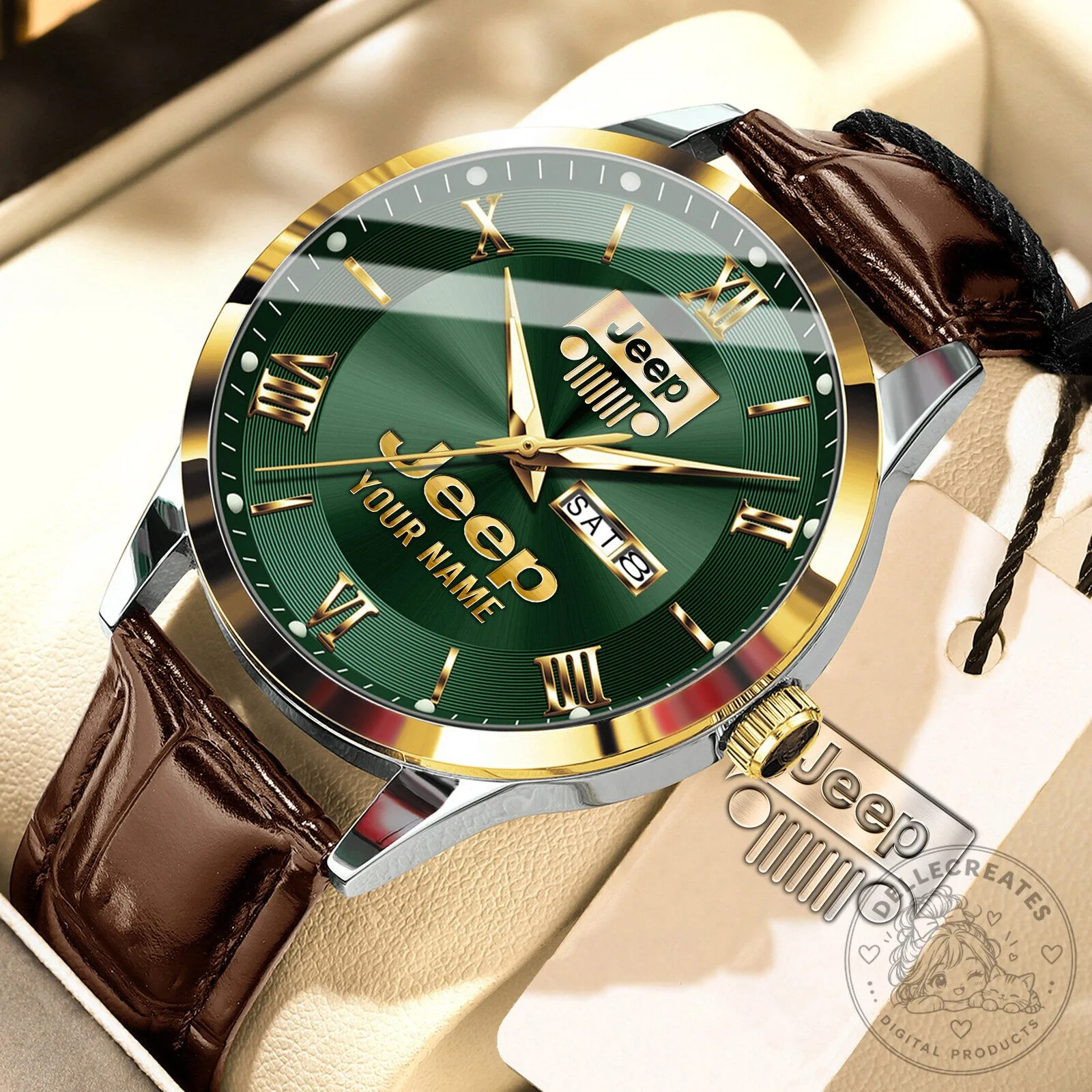 Jeep Custom Name Elegant Fashion Design Leather Strap Men's Watch 18 Jeep Custom Name Elegant Fashion Design Leather Strap Men