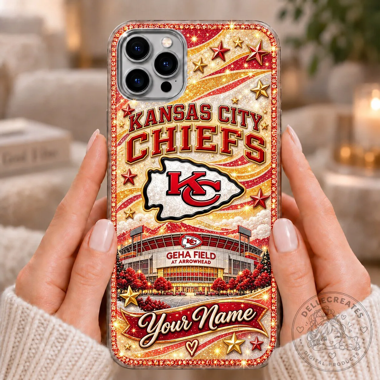 Kansas City Chiefs GEHA Field at Arrowhead Custom Name Phone Case