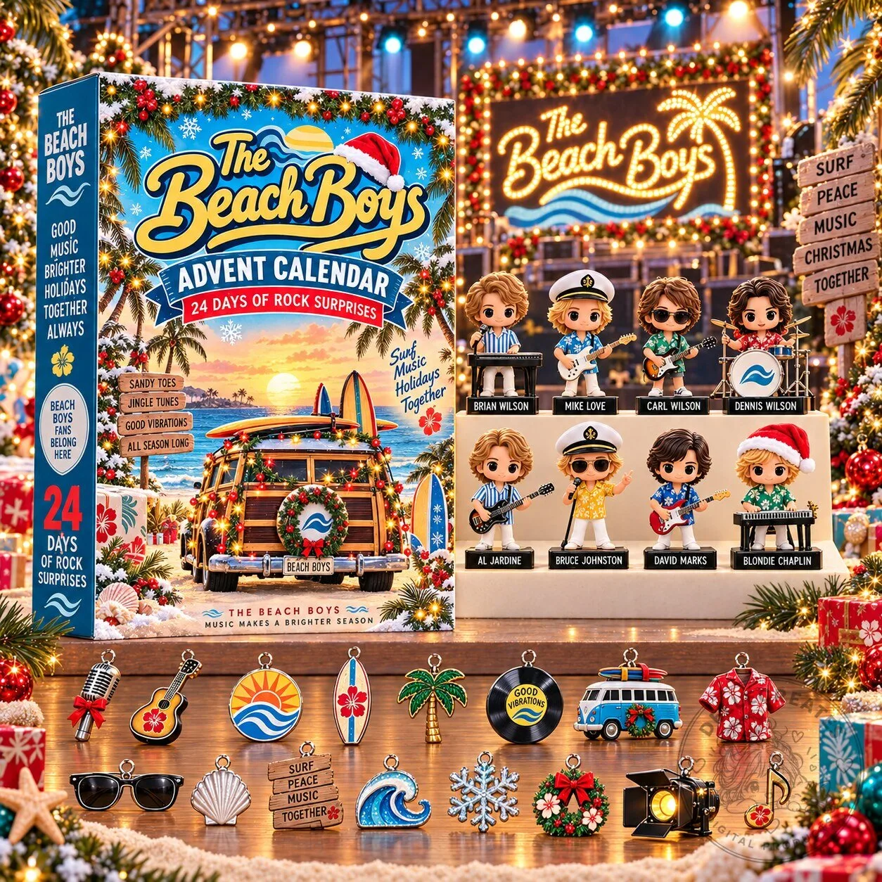 The Beach Boys Christmas Advent Calendar with 24 Rock Surprises