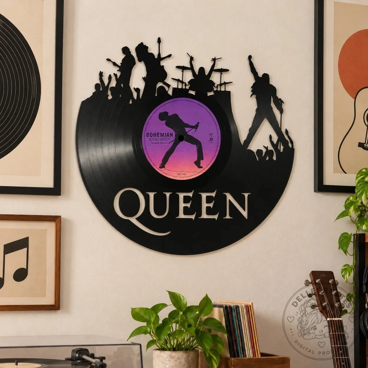 Queen Bohemian Rhapsody Laser Cut Vinyl Record Wall Art Sign