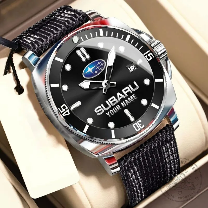 Subaru Custom Name Blue Dial Sport Watch for Men 17 Subaru Custom Name Blue Dial Sport Watch for Men