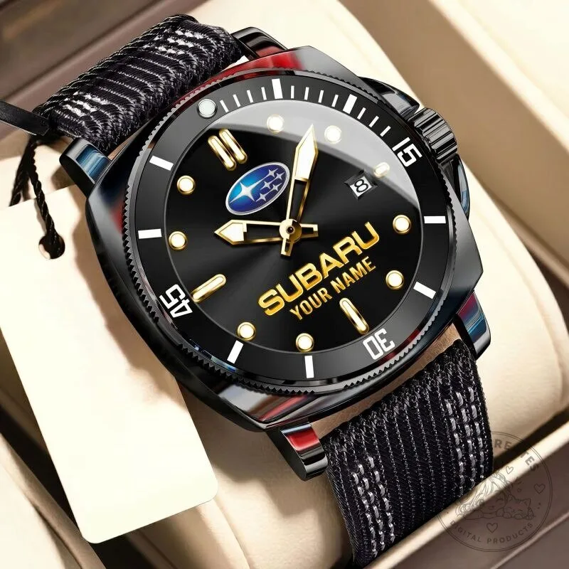 Subaru Custom Name Blue Dial Sport Watch for Men 19 Subaru Custom Name Blue Dial Sport Watch for Men