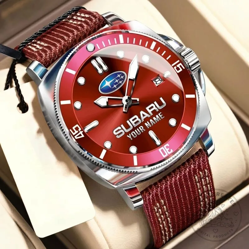 Subaru Custom Name Blue Dial Sport Watch for Men 22 Subaru Custom Name Blue Dial Sport Watch for Men