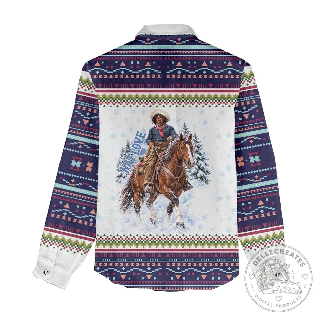 Nat Love African American Cowboy Ugly Christmas Sweater Long-Sleeve Shirt 11 Nat Love African American Cowboy Ugly Christmas Sweater Long-Sleeve Shirt