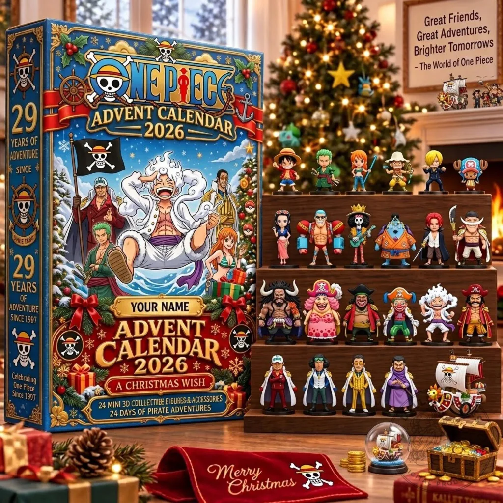 One Piece Anime Advent Calendar 2026 with 24 Mini 3D Collectible Figures One Piece Anime Advent Calendar 2026 with 24 Mini 3D Collectible Figures