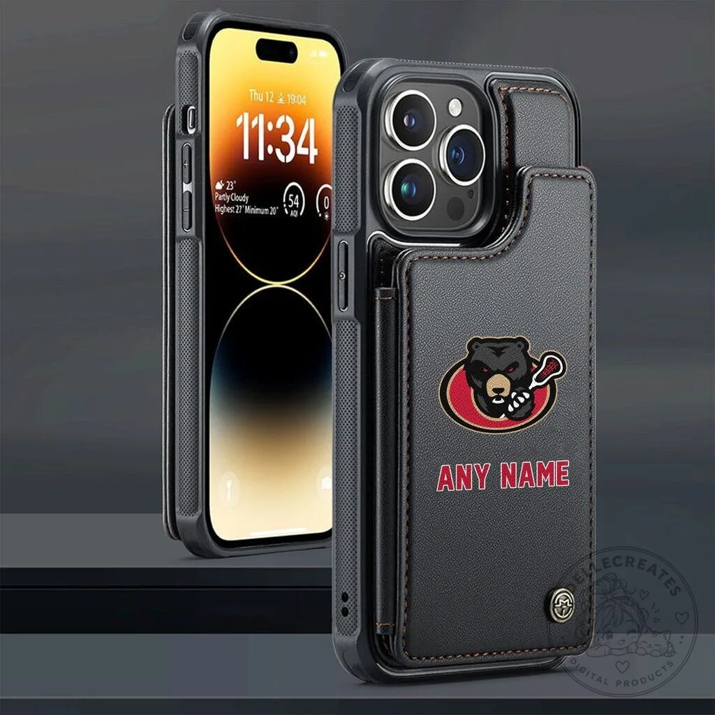 Ottawa Black Bears National Lacrosse League Personalized Leather Phone Case