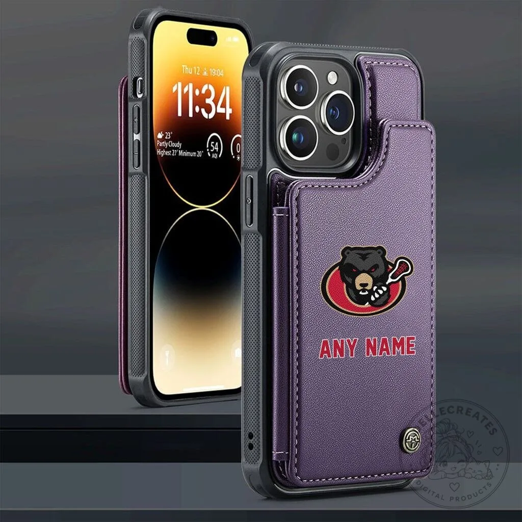 Ottawa Black Bears National Lacrosse League Personalized Leather Phone Case 18 Ottawa Black Bears National Lacrosse League Personalized Leather Phone Case
