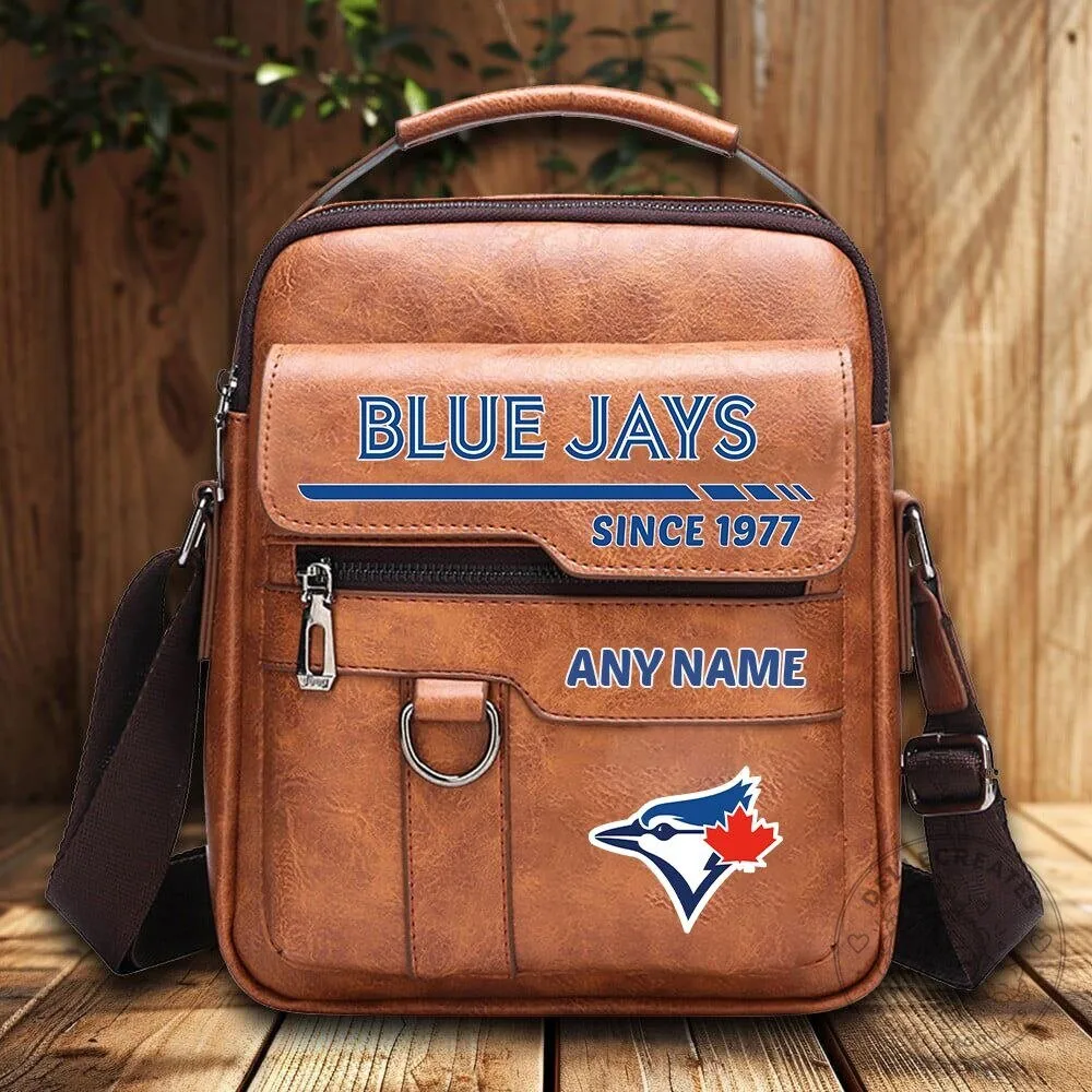 Toronto Blue Jays Personalized Vintage PU Leather Shoulder Bag