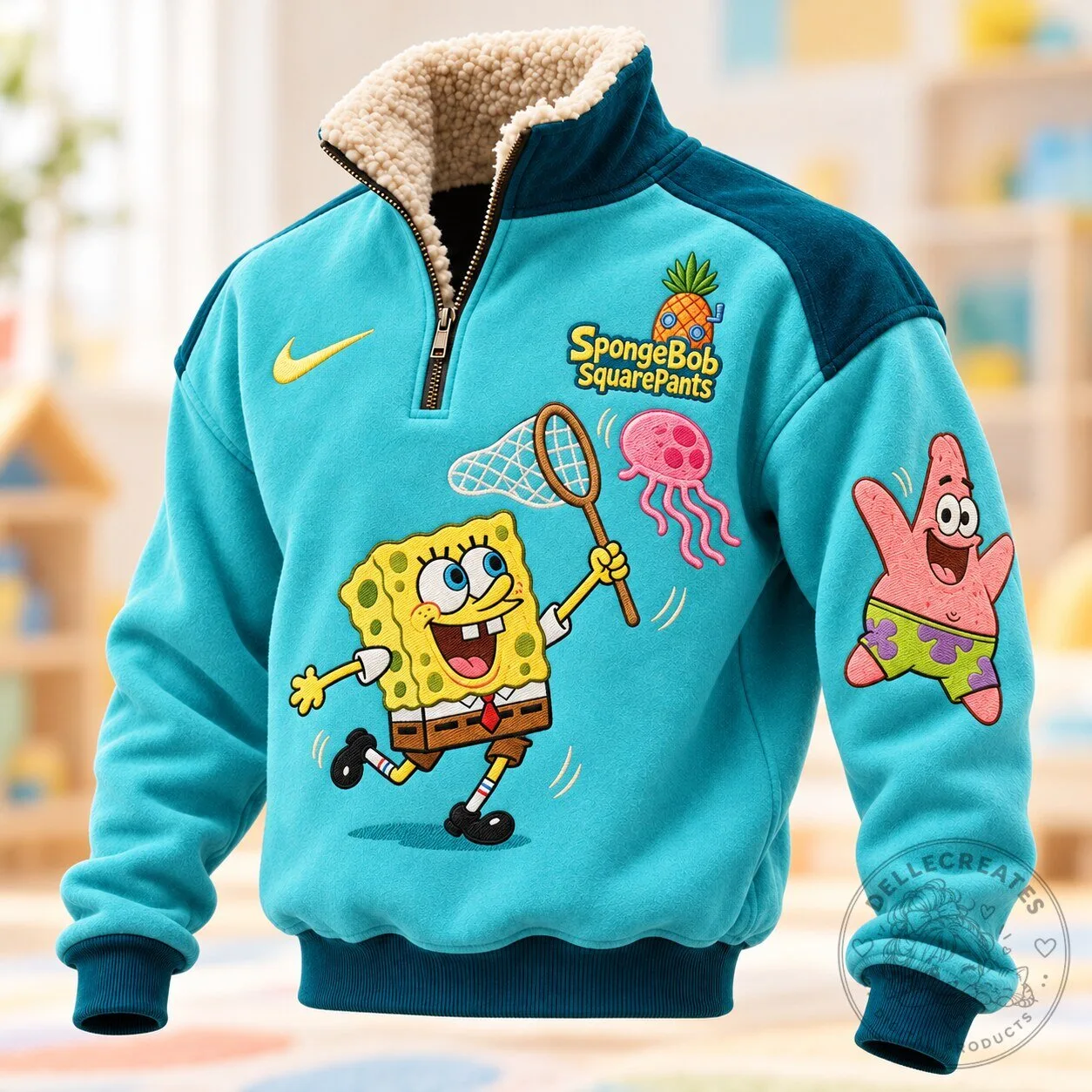 SpongeBob SquarePants Sherpa Collar Pullover Sweatshirt