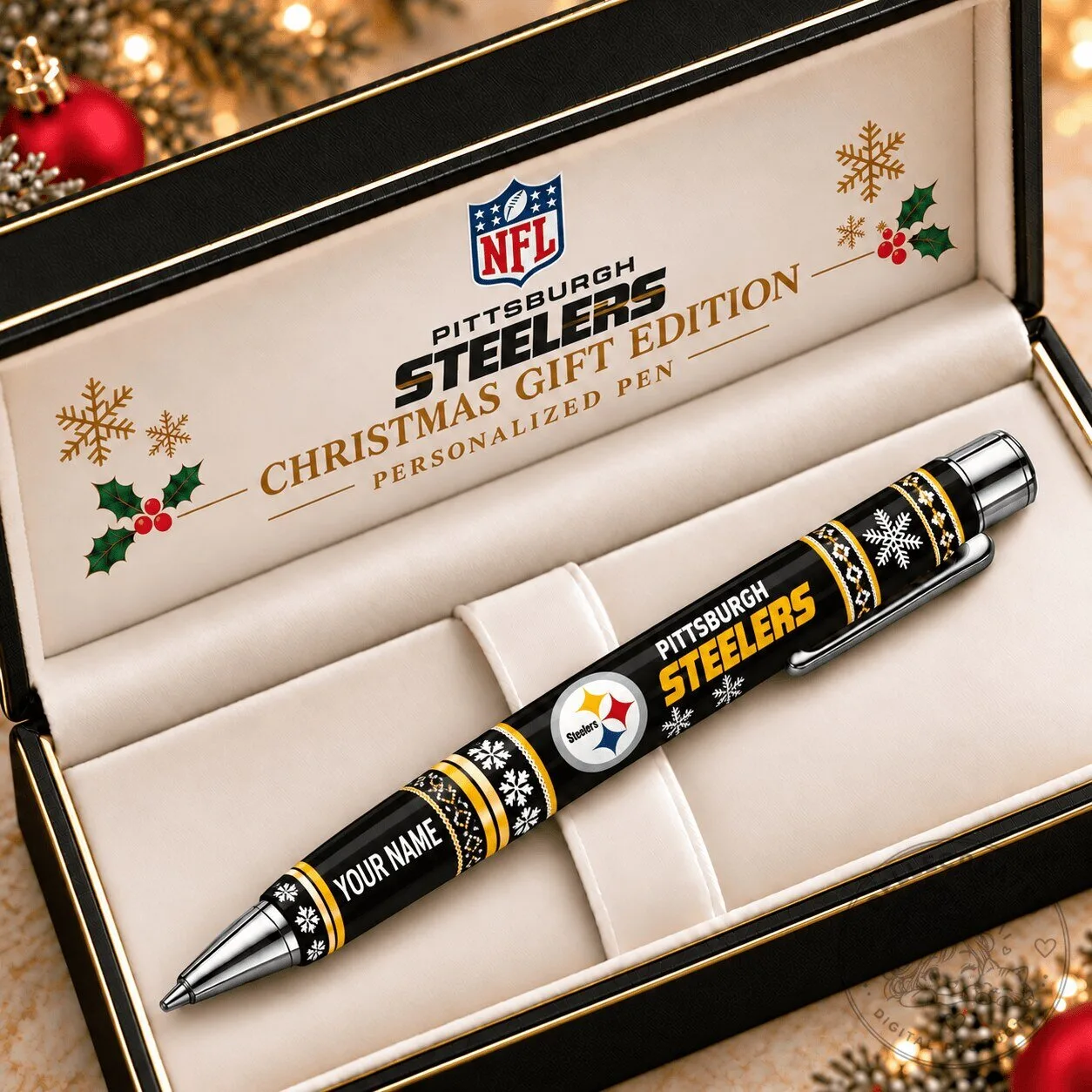 Pittsburgh Steelers Christmas Gift Edition Personalized Pen