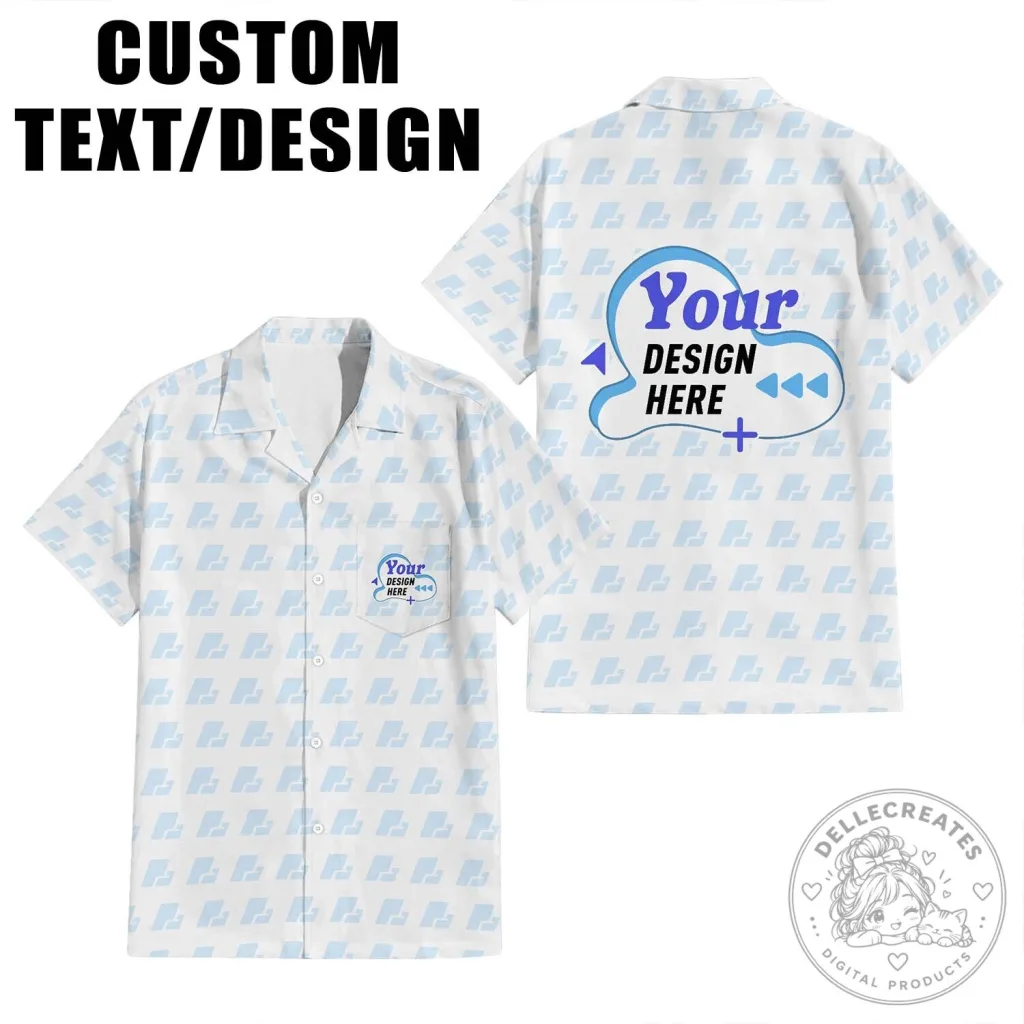 Custom Text Design Personalized Pocket Hawaiian Shirt for Men and Women 12 Custom Text Design Personalized Pocket Hawaiian Shirt for Men and Women