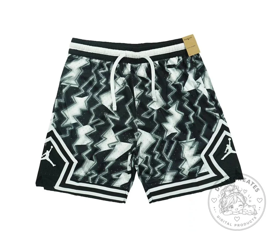 Michael Jordan Diamond Basketball Sport Shorts